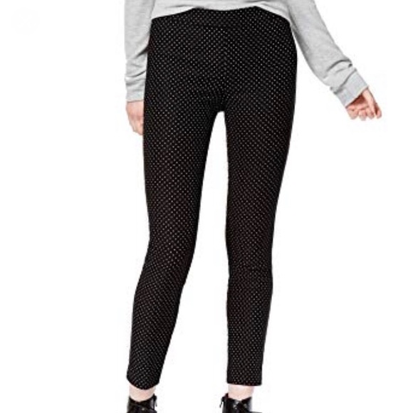 Maison Jules Pants - Maison Jules Mid-Rise Polka Dot Stretch Ankle Pant